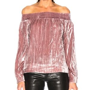 Marissa Webb Velvet Amelie top in Mauve
